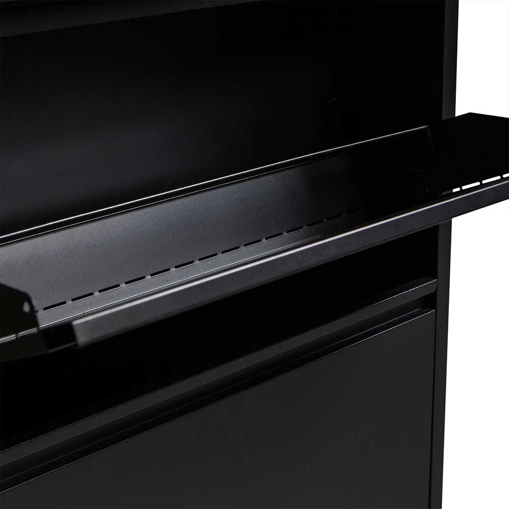 3-Klappen-Schuhschrank in Schwarz - Matic