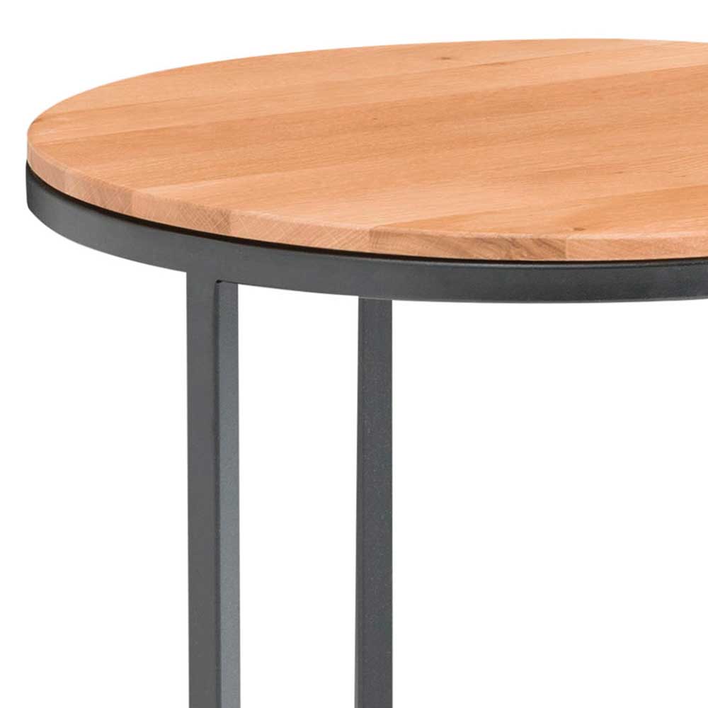 Kleiner Asteiche Tisch mit Metallgestell - Nighty