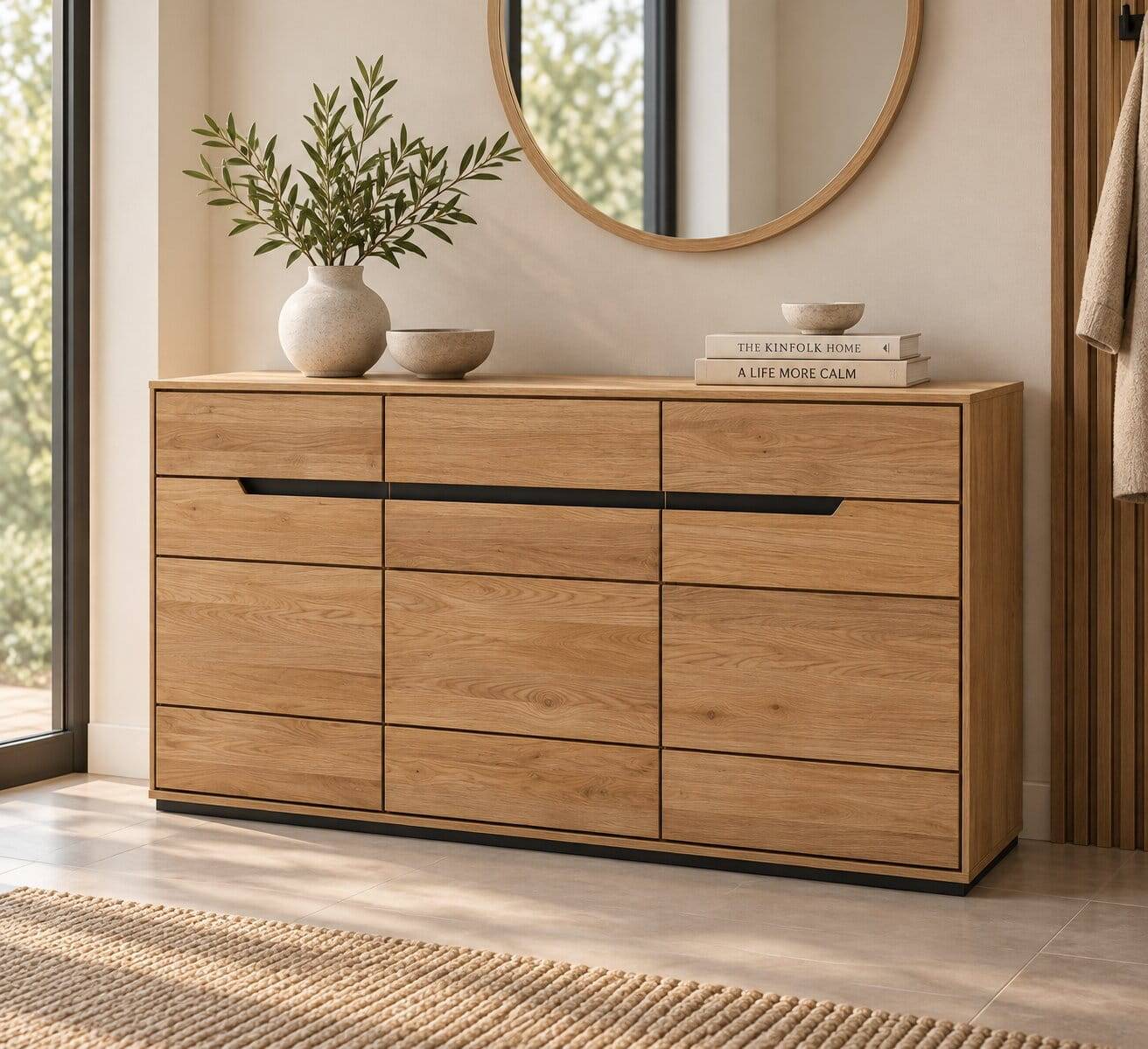 Sideboard in Wildeiche teilmassiv - modernes Design