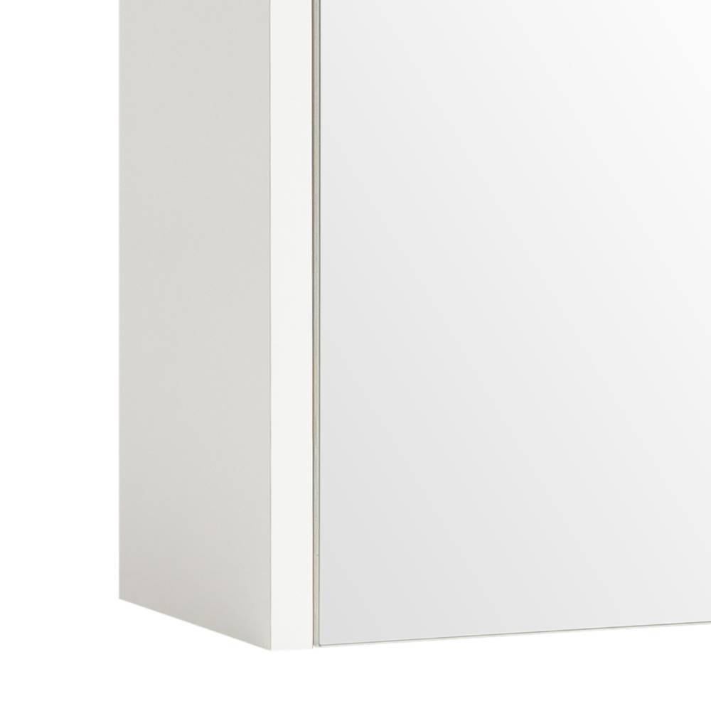 Mattweißer Badschrank mit Spiegeltür und schlichter Seitenansicht – Eulena