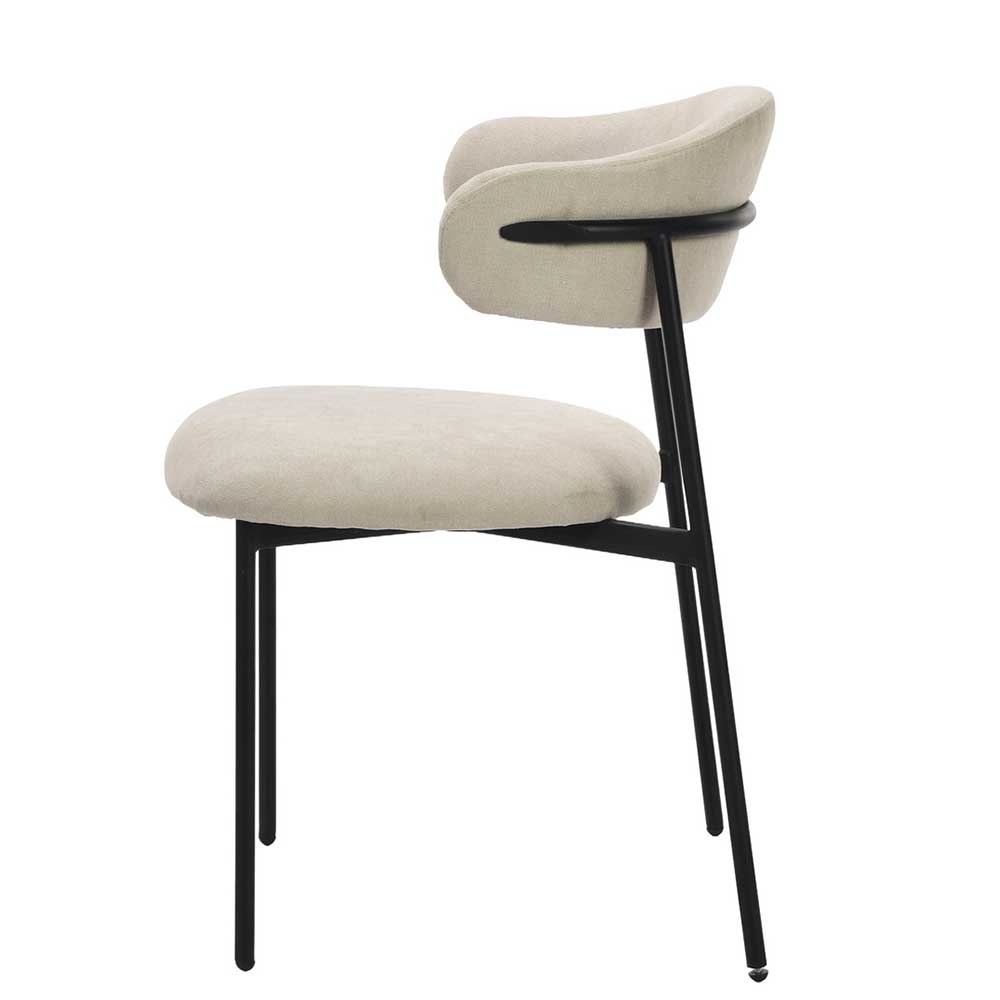 Polsterstühle in Taupe Strukturstoff - Filmau (2er Set)