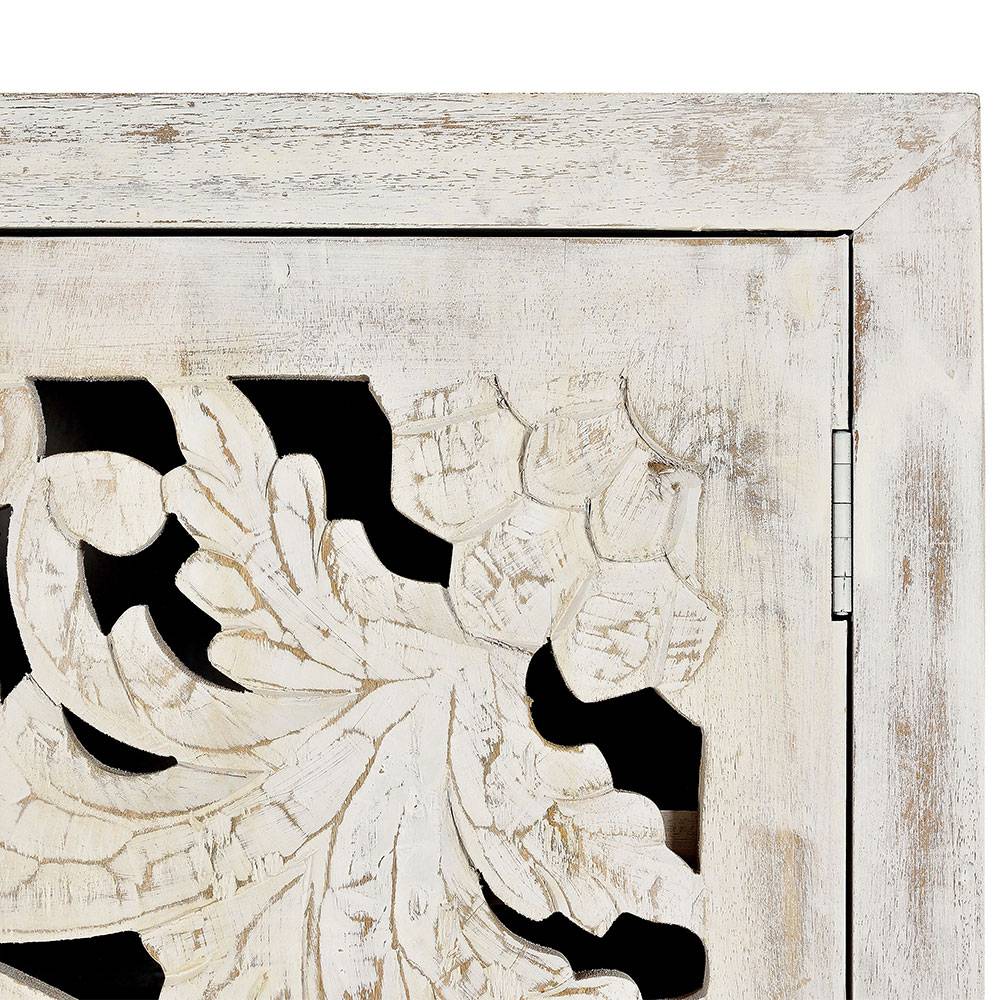 Vintage Schrank in Mangoholz White Wash - Fudorus