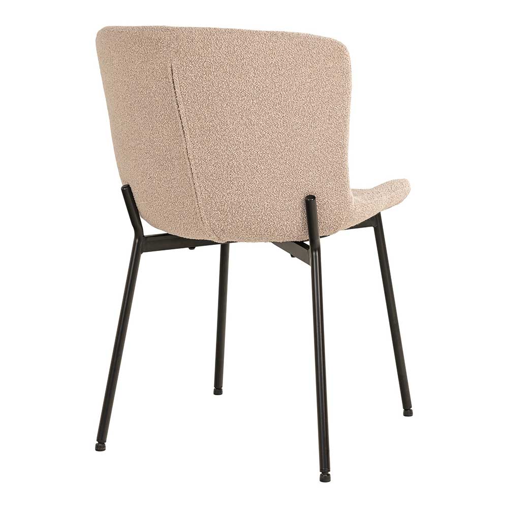 Boucle Esszimmerstuhl in Beige - Coals (2er Set)