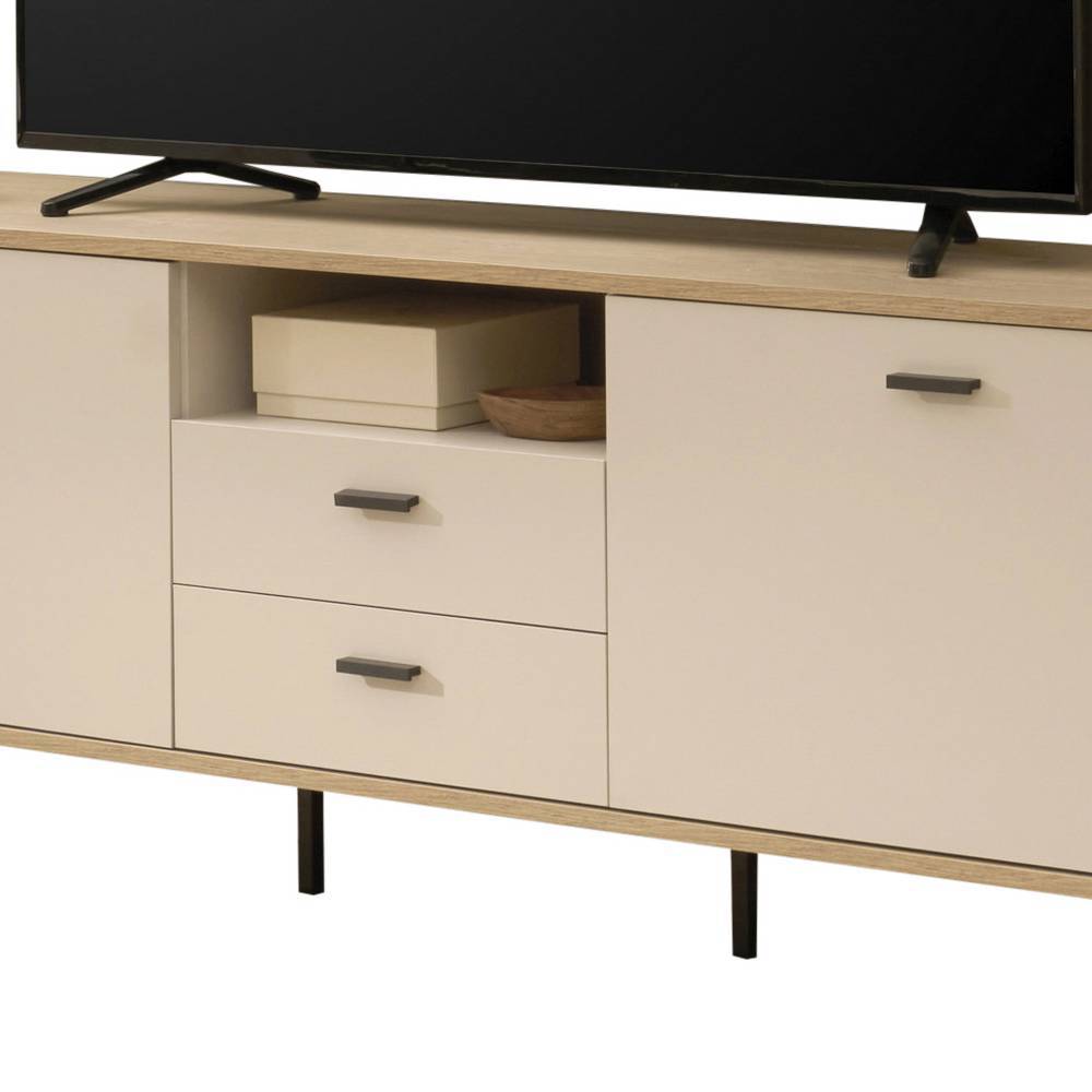 Wohnwand-Möbelset in Beige - Dasanti (dreiteilig)