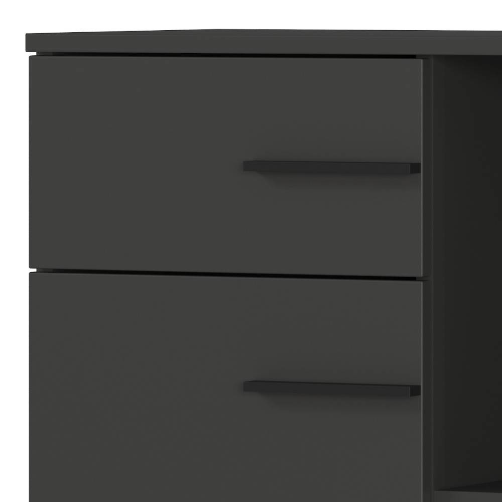 Officehighboard in Dunkelgrau mit Schwarz - Kali