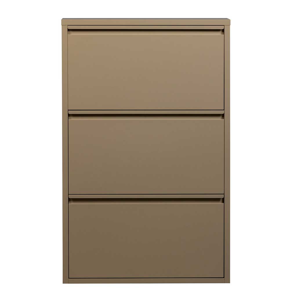 Metall Schuhschrank in Beige - Izzymo