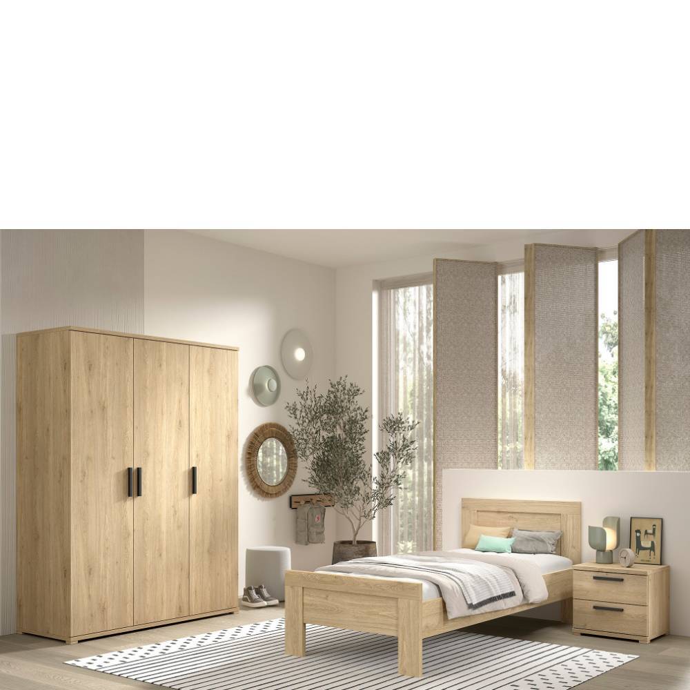 Jugendbett und Nachtkommode und Schrank - Choice (dreiteilig)