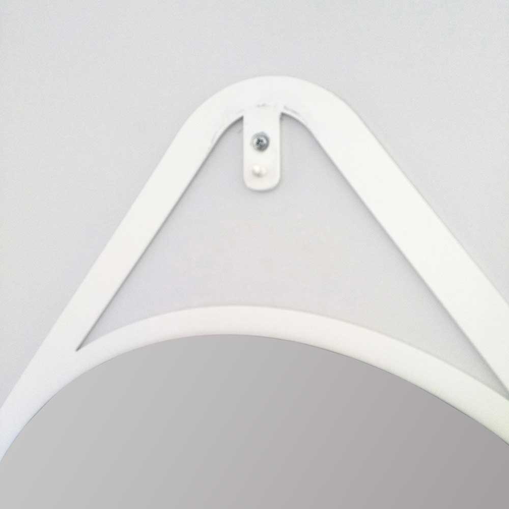 Weißer Wandspiegel in ovaler Form - Fomar