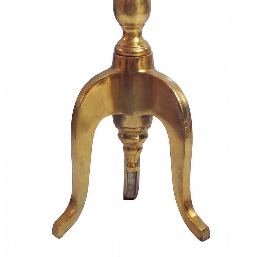 Dreifuß-Standfuß aus goldenem Aluminium für Beistelltisch mit elegant geschwungenen Beinen – Lasina