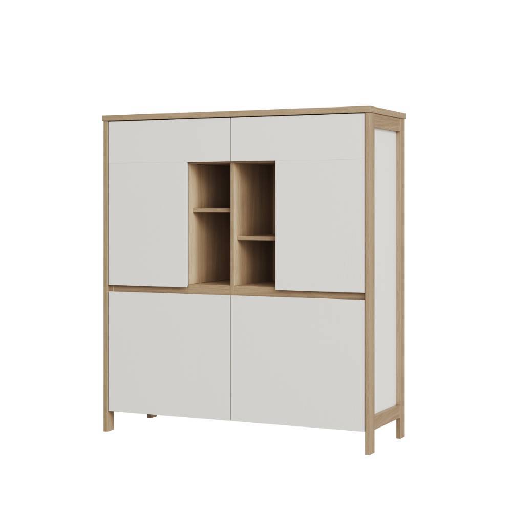 Schreibtisch und Highboard Set - Ovidio (zweiteilig)