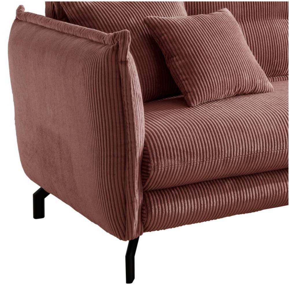Cord Eckcouch in Koralle Rot - Benns
