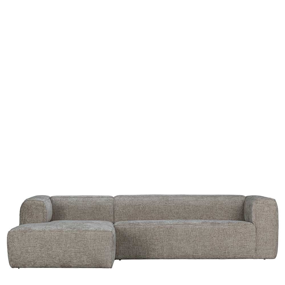 L-Sofa aus Stoff in Beigegrau - Ariva