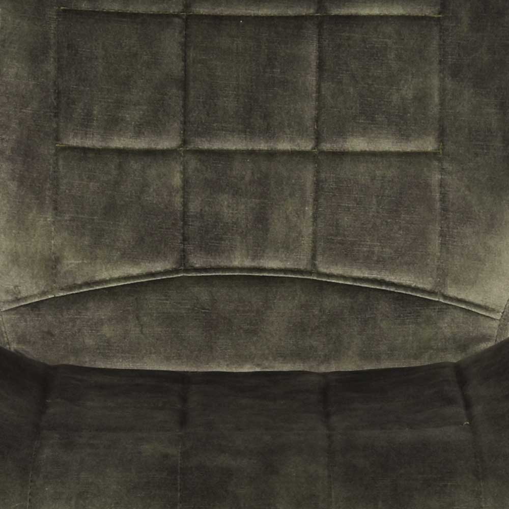 Dunkelgrüner Stuhl aus Velours - Wonbra (2er Set)