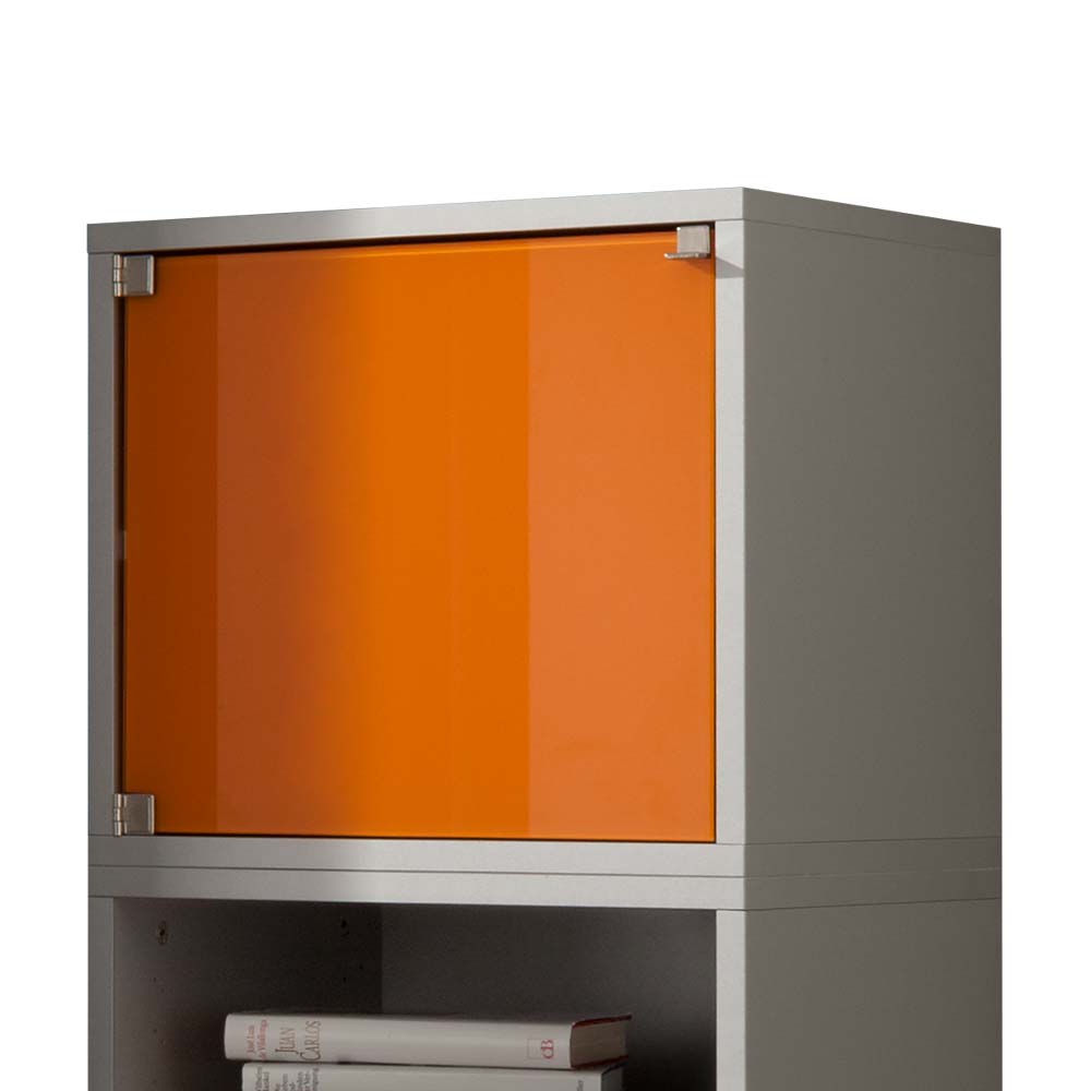 45x120 Hochkommode mit Glasfront Orange - Katalonia
