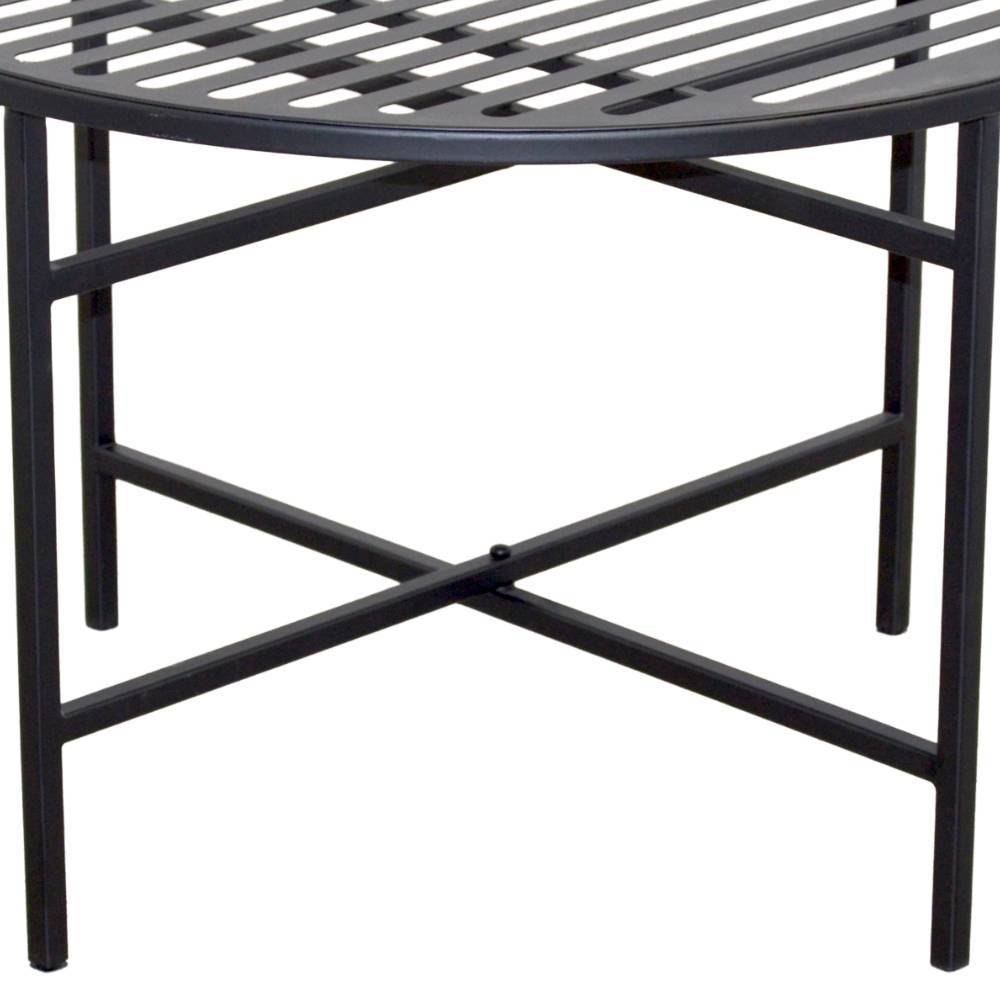 Runder Loungetisch aus Metall in Schwarz - Evensa