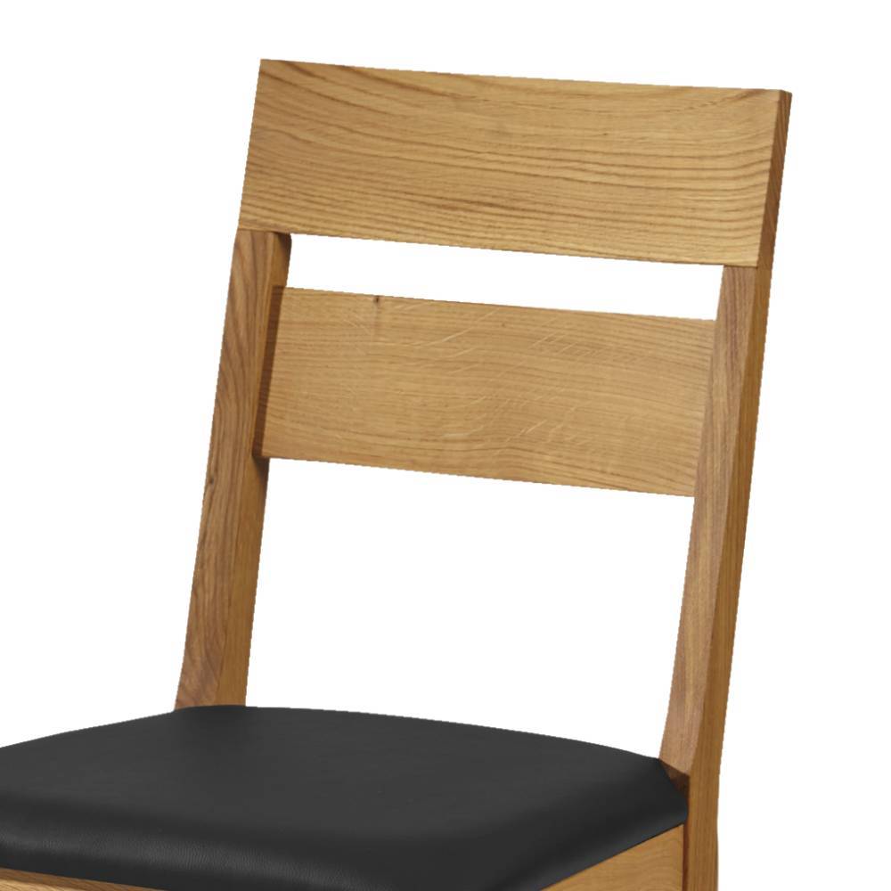 Massivholzstuhl mit Kunstledersitz - Likes (2er Set)