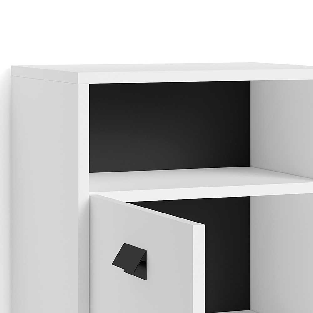 Badmöbel Set in Weiß Schwarz - Envaton (dreiteilig)
