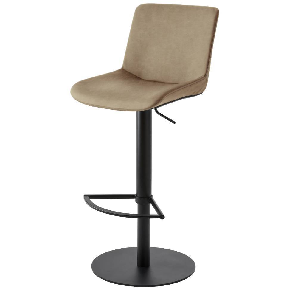 Drehbarer Barstuhl in Beige Kunstleder - Feliana