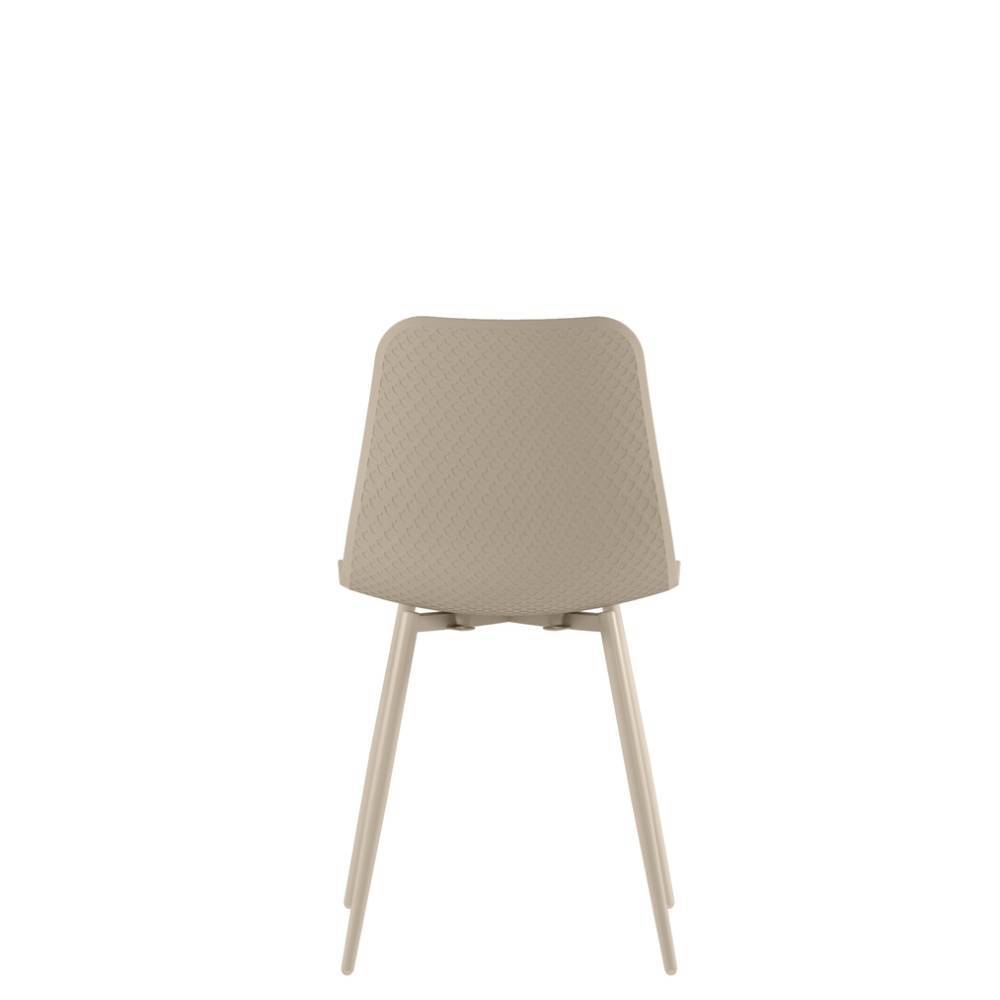 Esstisch-Schalenstuhl in Beige - Lurianno (4er Set)