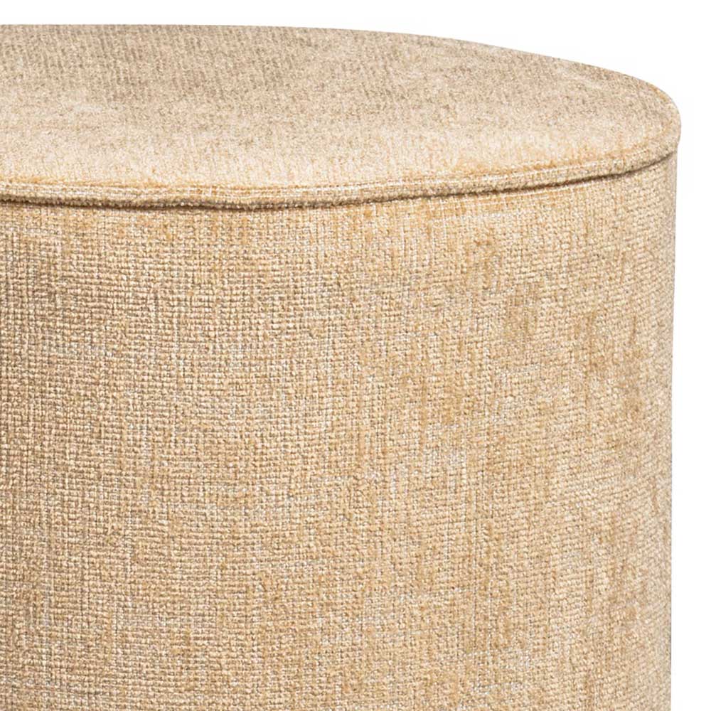 45 cm hoher Hocker in Champagner Chenille - Fakoa
