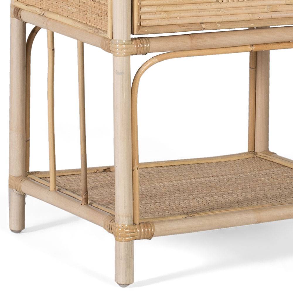 Rattan Nachtkonsole mit zwei Ablagen - Robin