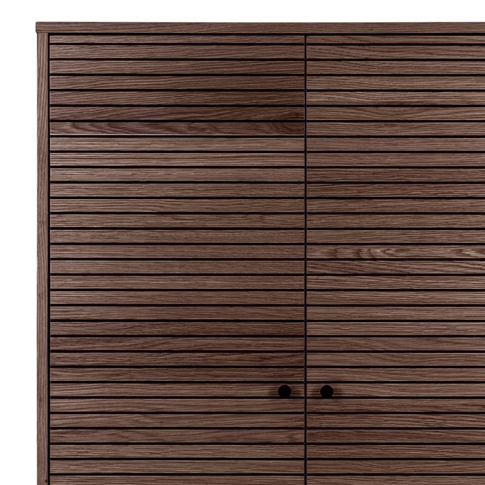 Wohnzimmer Schrank mit dunklem Furnier in Braun - Wega