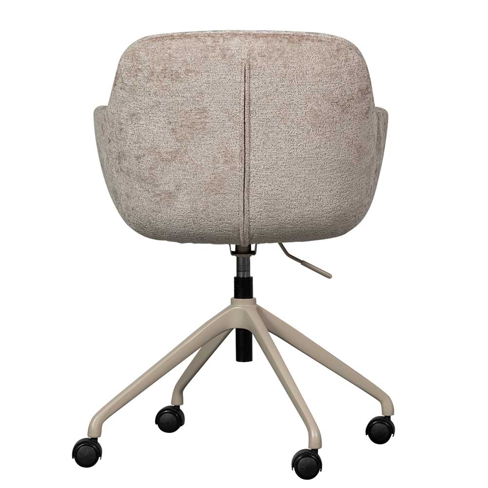 Chenille Schreibtischstuhl in Taupe - Vorius