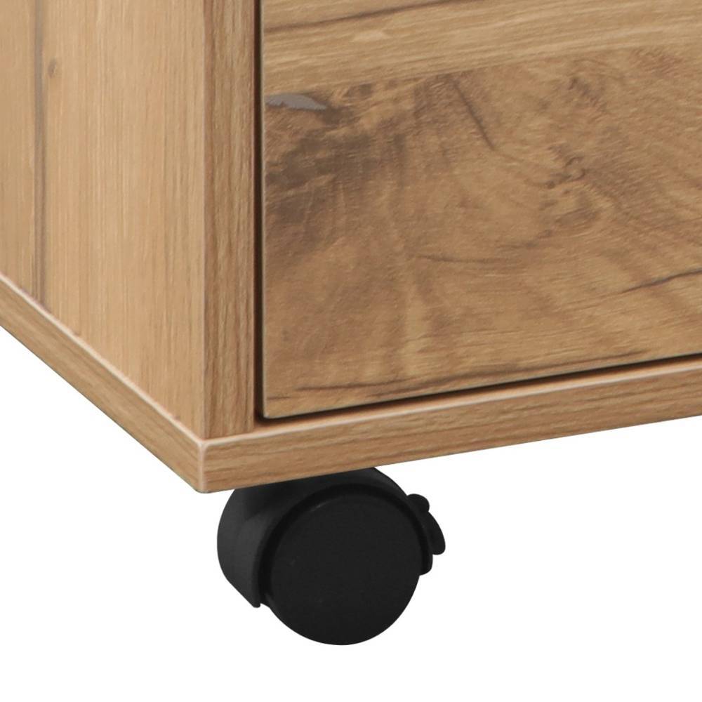 Design-Couchtisch in Eiche Dekor und Schwarz - Lanta