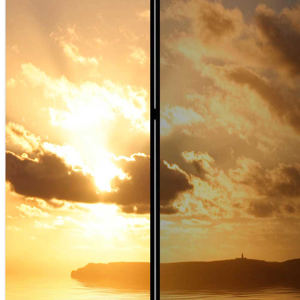 Foto Paravent Sonnenaufgang über dem Meer - Ernestyn