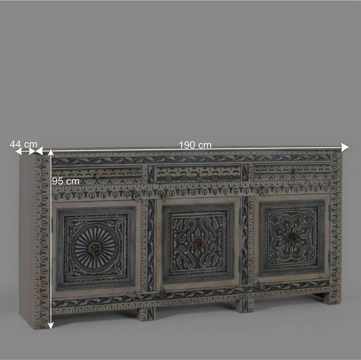 Design-Sideboard in Blaugrau und Sand - Stamforts