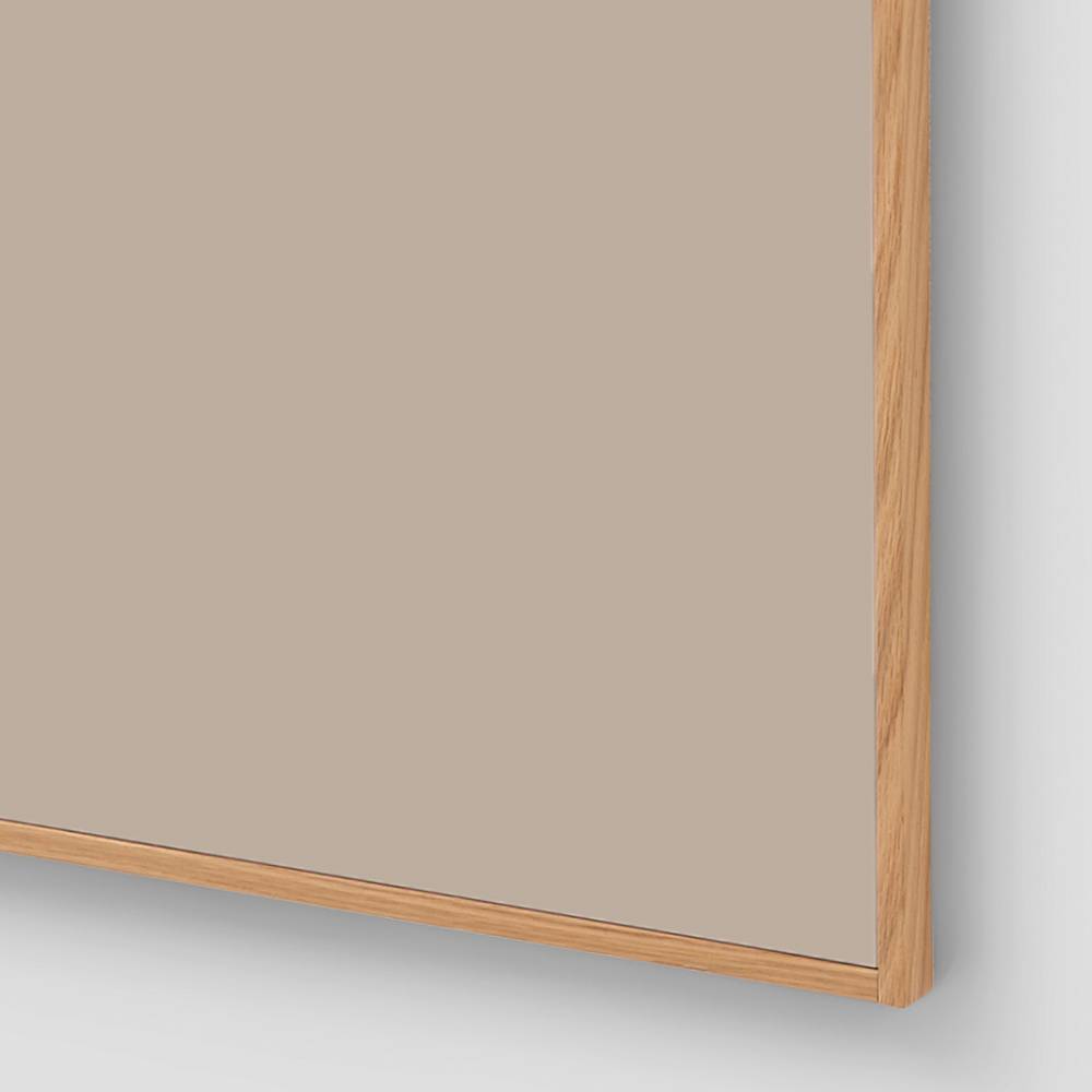 Garderobenpaneel mit Rahmen aus Eiche Bianco Holz in Beige – Nova