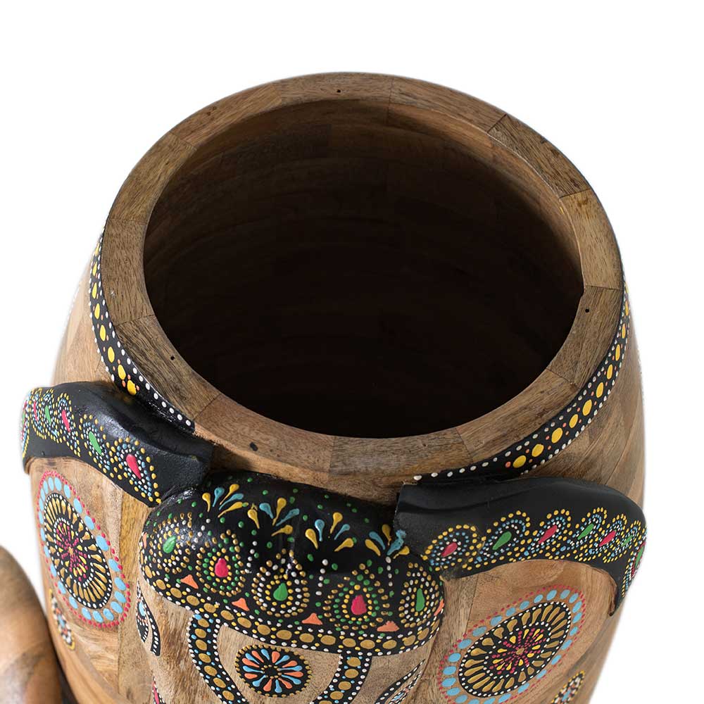 Dekorative Orient Truhe mit Elefanten Kopf - Santjana