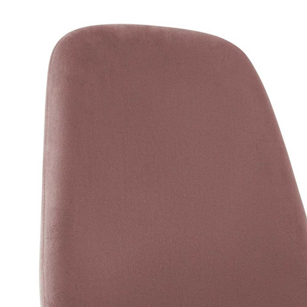 Büro Schalenstuhl in Rosa Samt - Hypening