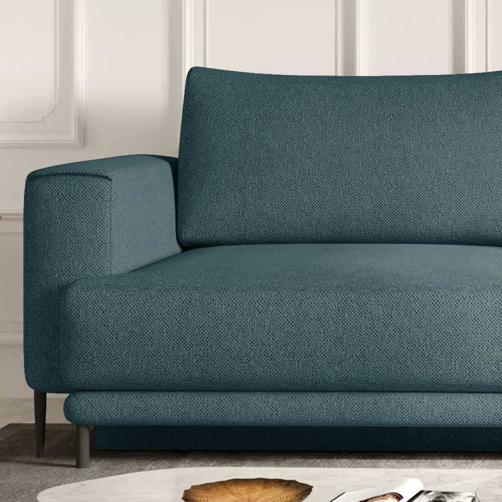 Stoff-Klappcouch in Petrol Blau - Iloventa