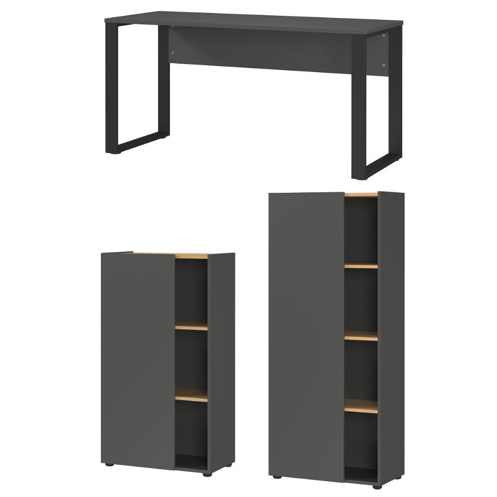Bürotisch und Schränke Set - Casai (dreiteilig)