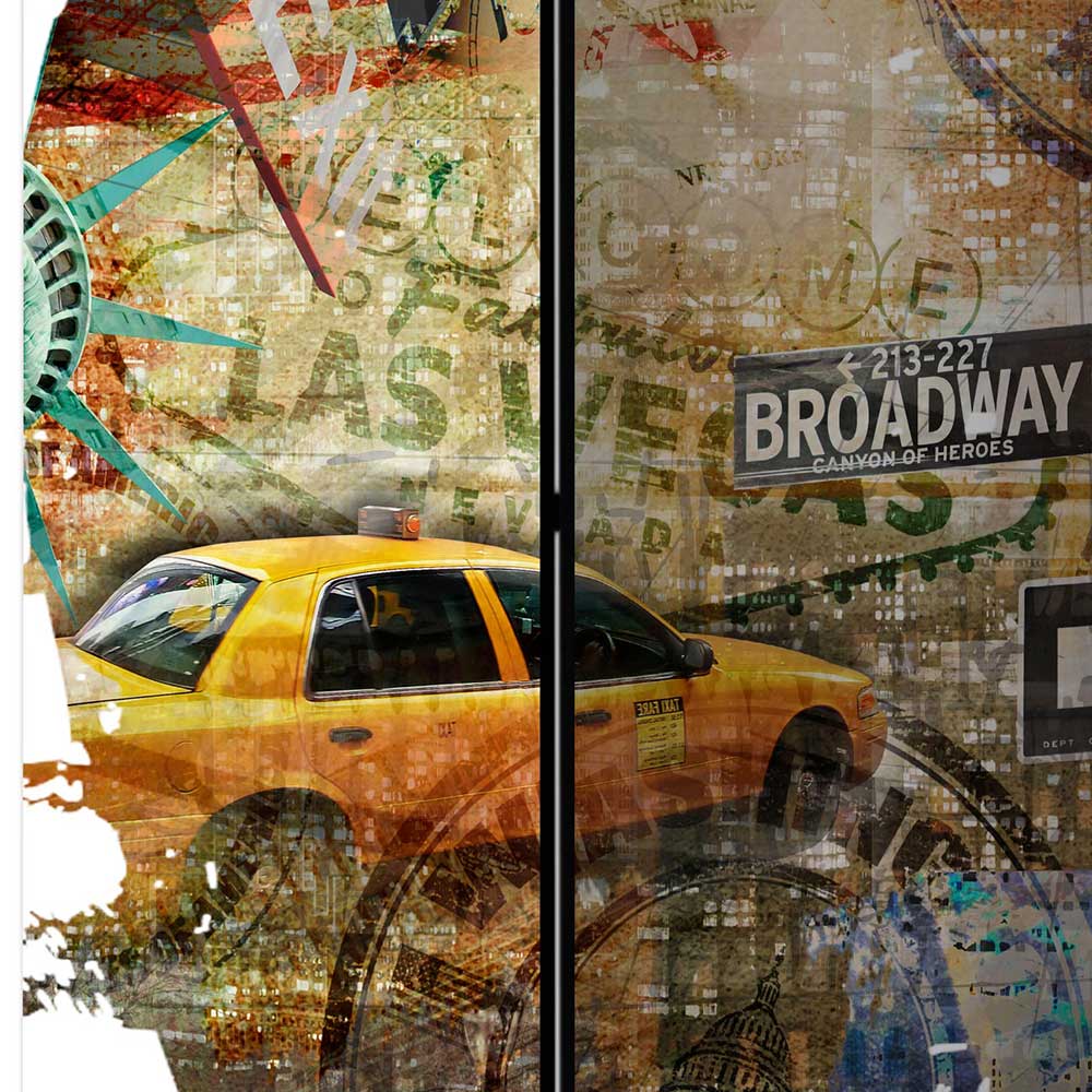 Cooler Paravent mit New York Collage - Lessing