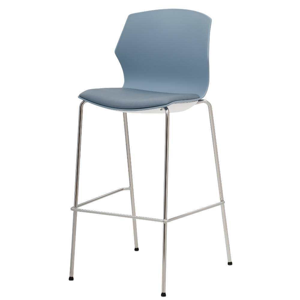 Barstühle in Blaugrau und Taubenblau - Maddy (2er Set)