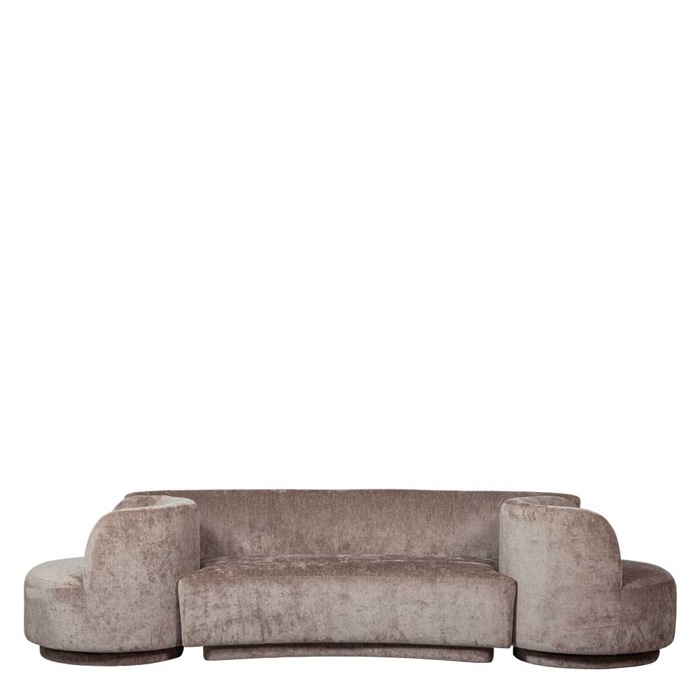 Sofa und Sessel Module in Taupe - Fridelia (dreiteilig)