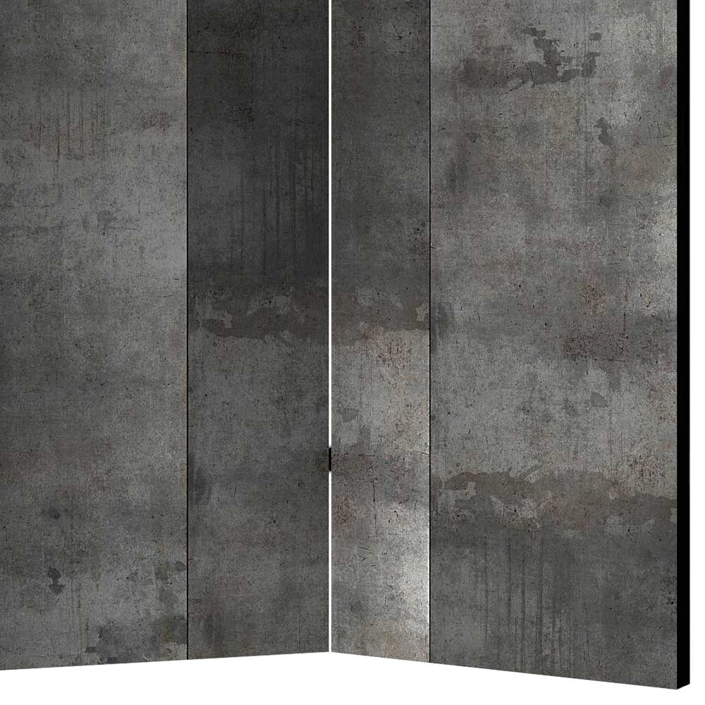 172cm hoher Paravent in grauer Stahloptik - Madrilena