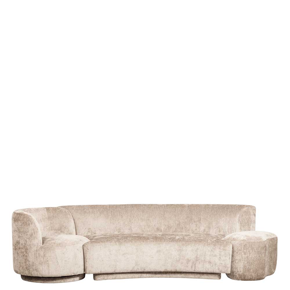 Modul Couch Sessel Hocker in Beige - Paryra (dreiteilig)