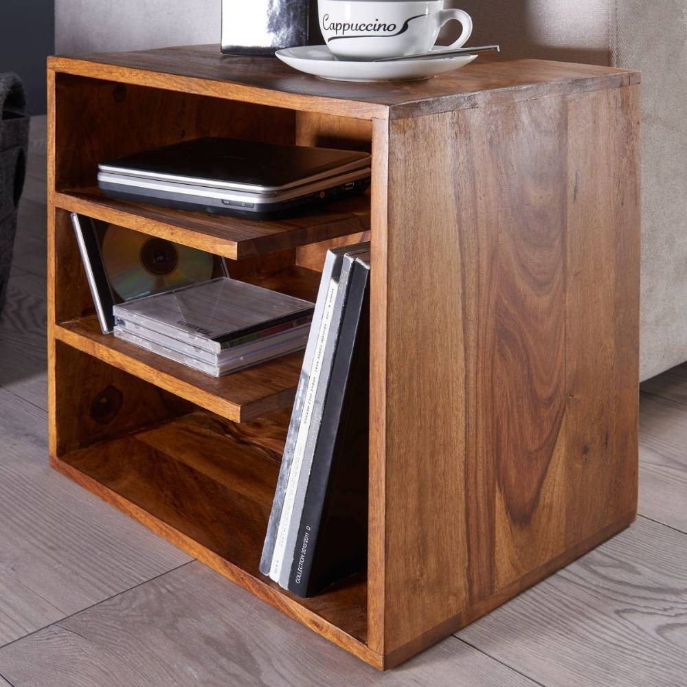 Massivholz Regal aus Sheesham Massivholz - Yohana