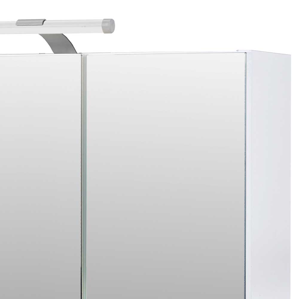 3-türiger Spiegelschrank mit Aufsatzleuchte LED - Vannah