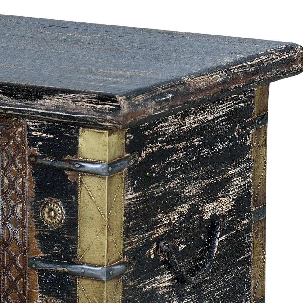 Truhe in Schwarz Blau Bronze - Branle