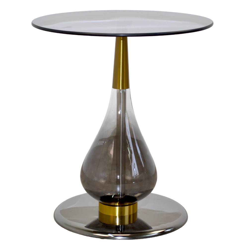 Eleganter Beistelltisch in Grau und Gold - Nenna