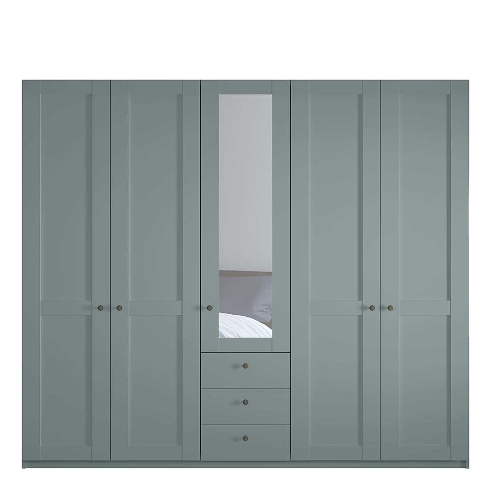 5-türiger Schlafzimmerschrank in Graugrün - Rajavo
