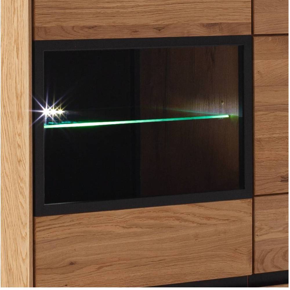 Highboard mit Glaseinsatz in Wildeiche - Pulvaria