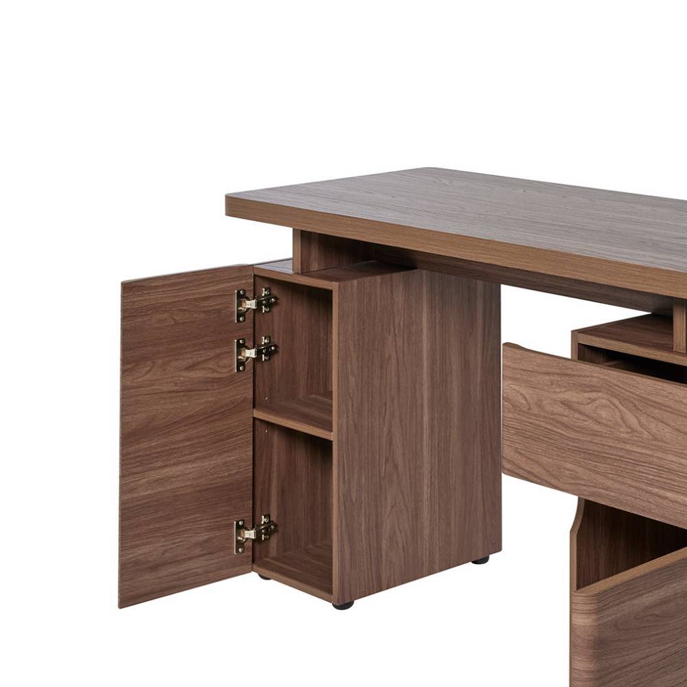 Design-Schreibtisch in Walnuss Holzoptik - Wake