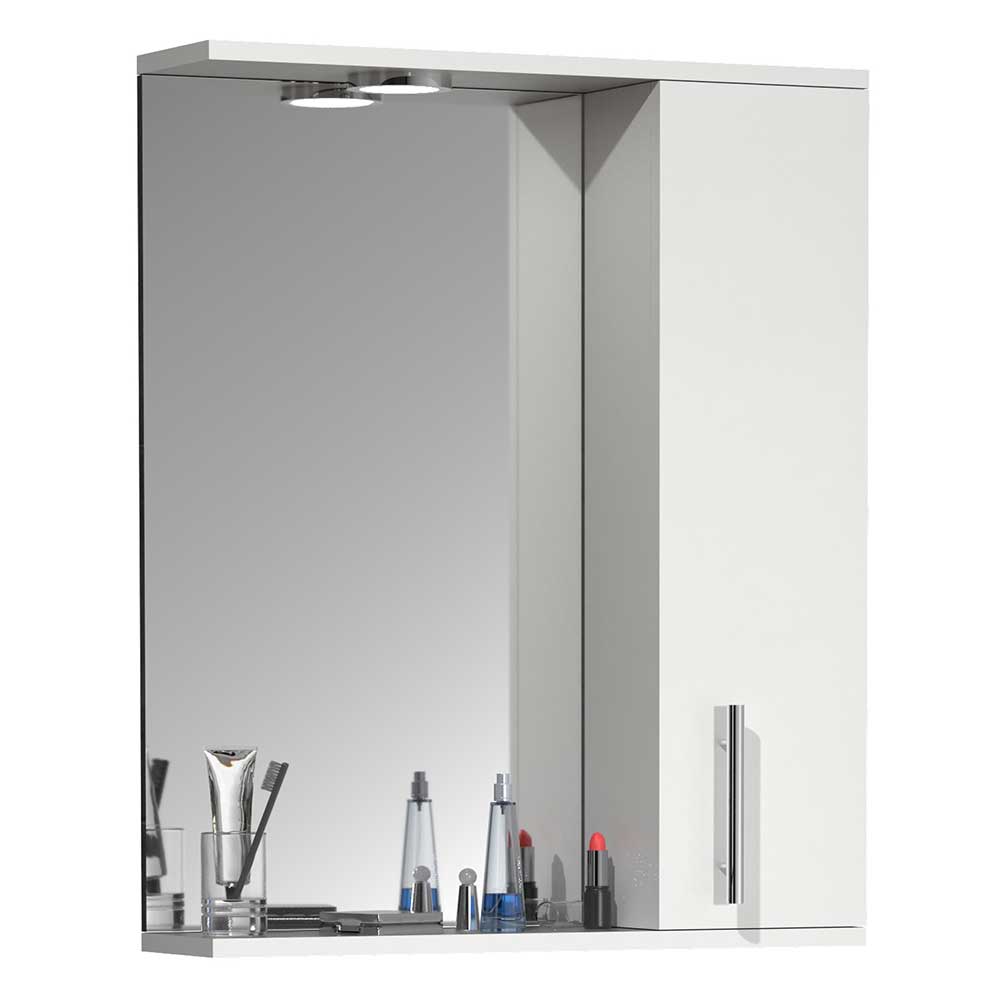 Badspiegel mit Seitenschrank und Ablage - Nancyssa