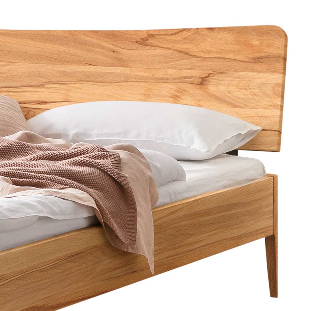 Bett aus massiver Wildbuche in 140x200 cm - Vino