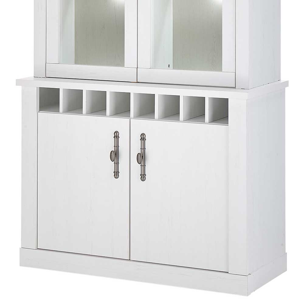 Buffet Vitrine in weißer Holzoptik Pinie - Liancos